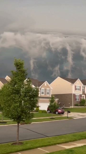 В американском городе Цинциннати -уникальное природное явление  облака-цунами