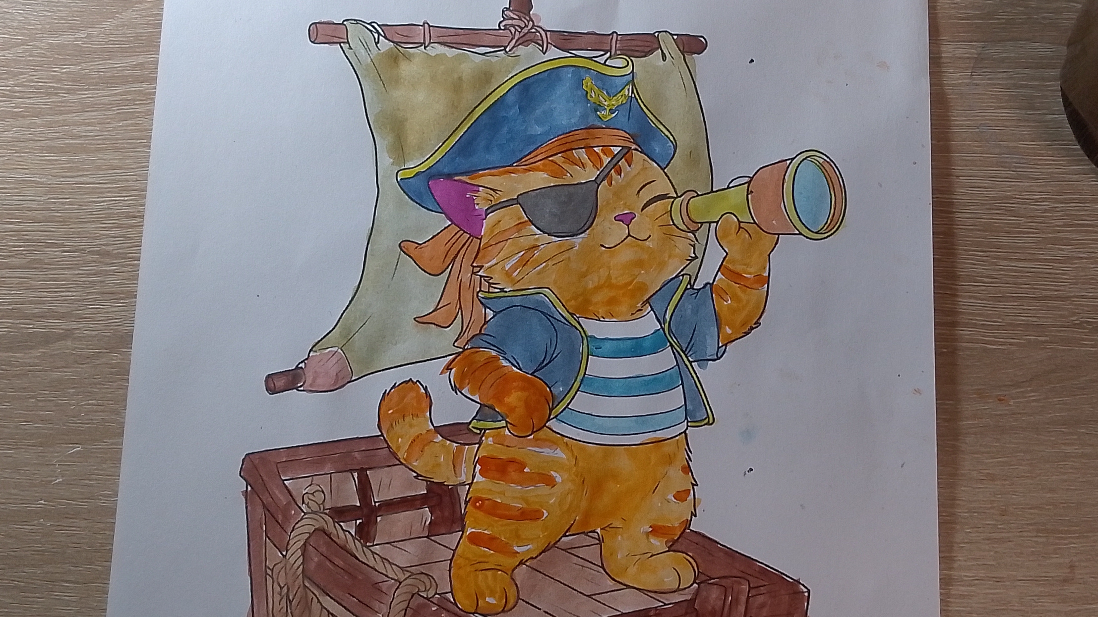 Кот Воробейв мою раскраску