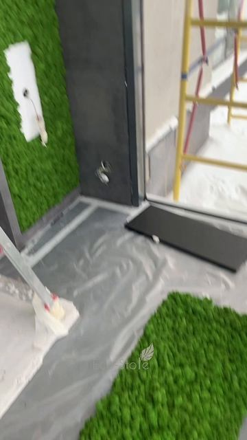 Оформление террасы стабилизированным мхом