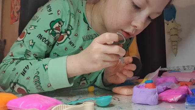 1 часть Показываю новинки пластелиновой еды