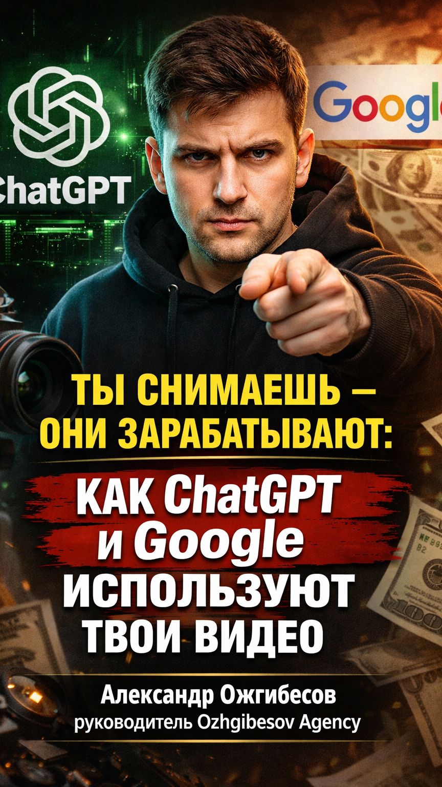 Ты снимаешь — они зарабатывают: как ChatGPT и Google используют твои видео