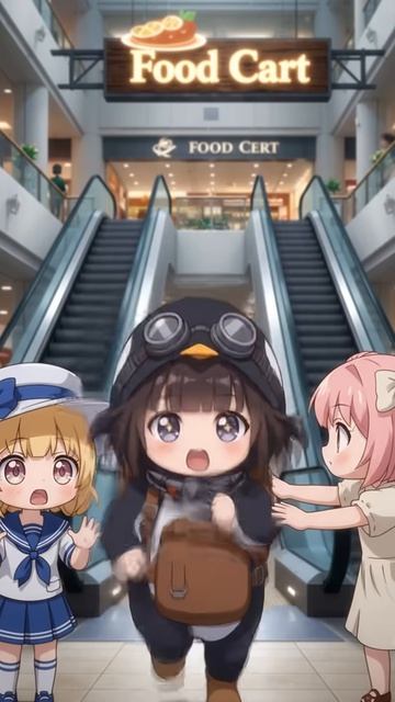 Пингвиненок отказывался вставать С постели пока Ресторанный дворик Торгового центра Все не изменил