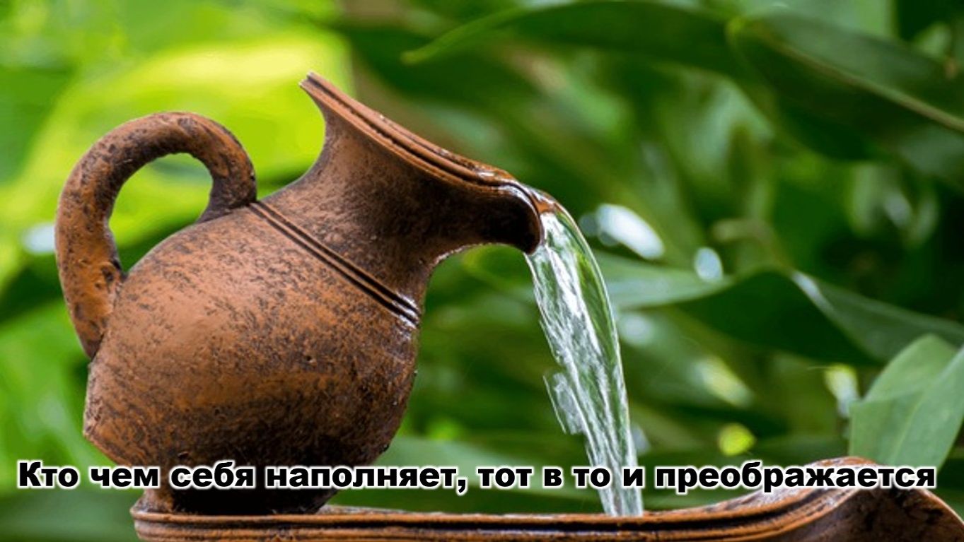 Кто чем себя наполняет тот в то и преображается.