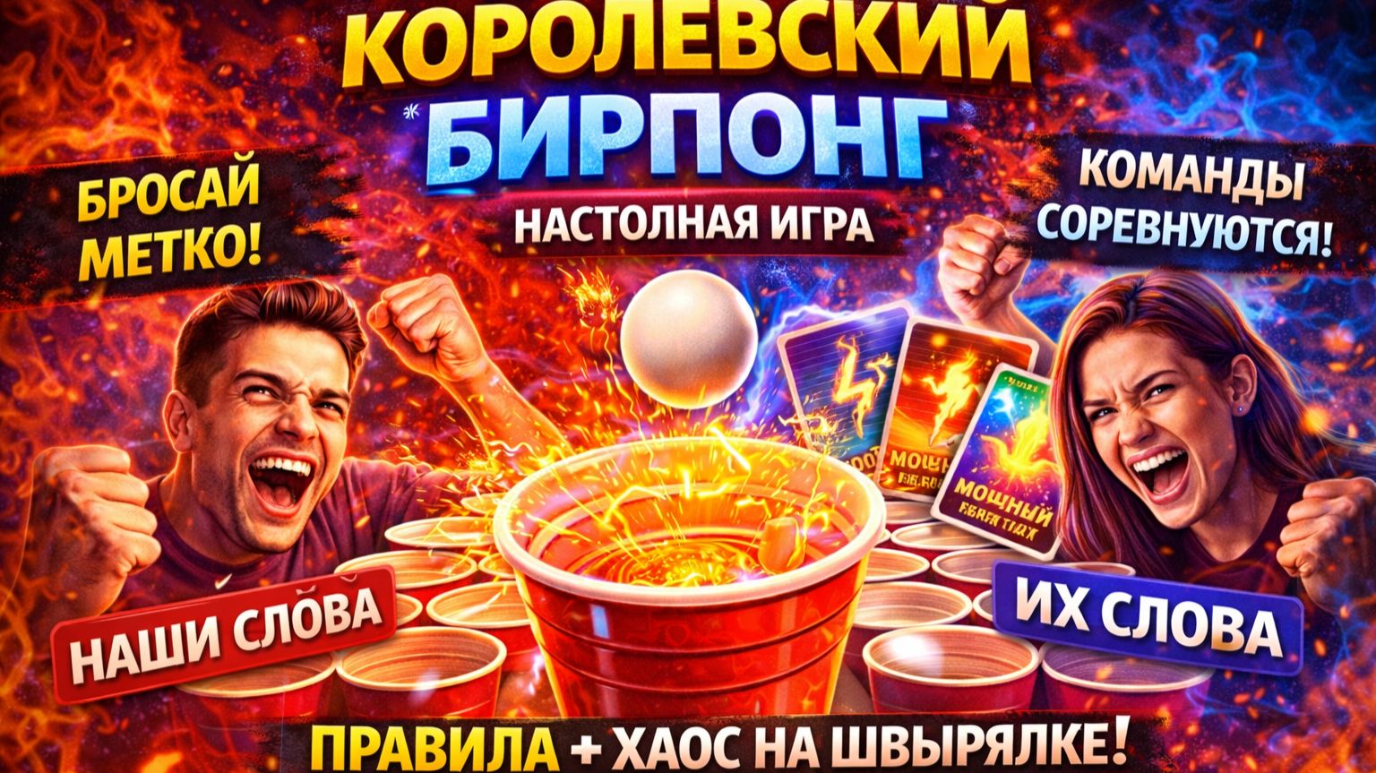 Королевский бирпонг  правила настольной игры  как играть  Beer Pong 18