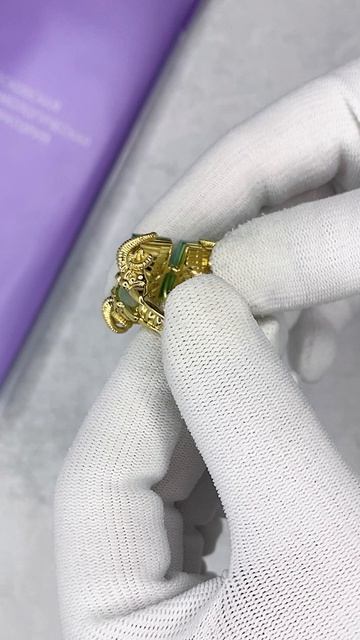 Кольцо с изумрудами, бериллом и аметистом арт: К11053