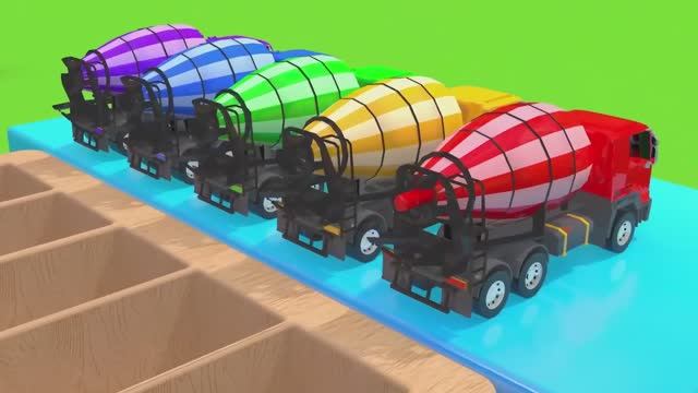 Учим цвета с уличными транспортными средствами и  футбольным мячом для детей!