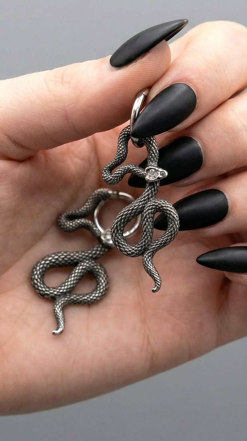 Серьги кольца со съёмными подвесками 