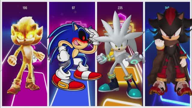 Оригинальный Соник против Шэдоу, Соника Эксе и Шин Соника