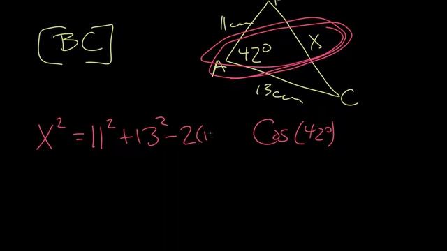 Math SL - 8C Part 1 - The Cosine Rule