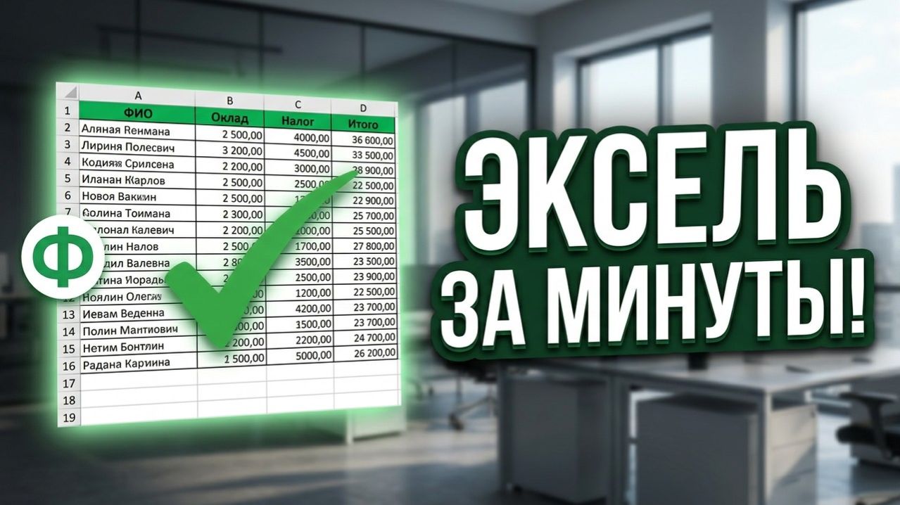 КАК ОБРАБОТАТЬ 1000 СТРОК ДАННЫХ ЗА МИНУТЫ формулка