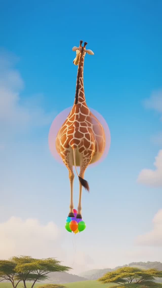Что если жираф надуется как шар? 😂