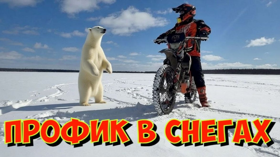 Мотоцикл против снега  16 апреля 2026   KAYO Т4