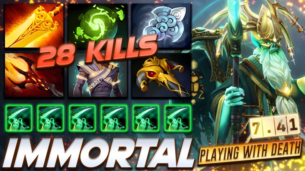 Necrophos 28 Frags Immortal Epic Battle — профессиональный геймплей в Dota 2 [Смотри и учись]