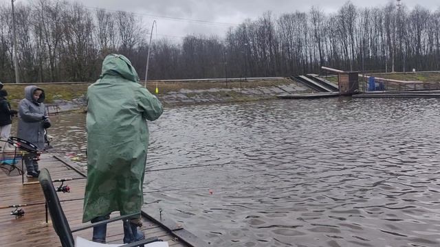 поимка форели