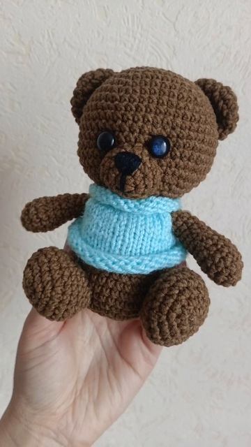 Игрушка мишка вязаный артикул на вб 975666747 рукоделие вязание ручнаяработа Мишка игрушки