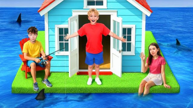 Выжить 24 часа в плавучем доме на воде!