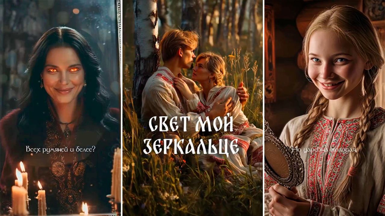 Пушкин - Свет мой, зеркальце (нейроклип)