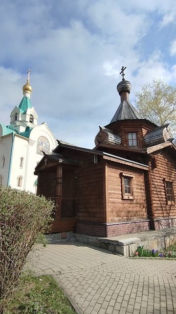 Магнолия, сакура не а территории Храма Св. Иова