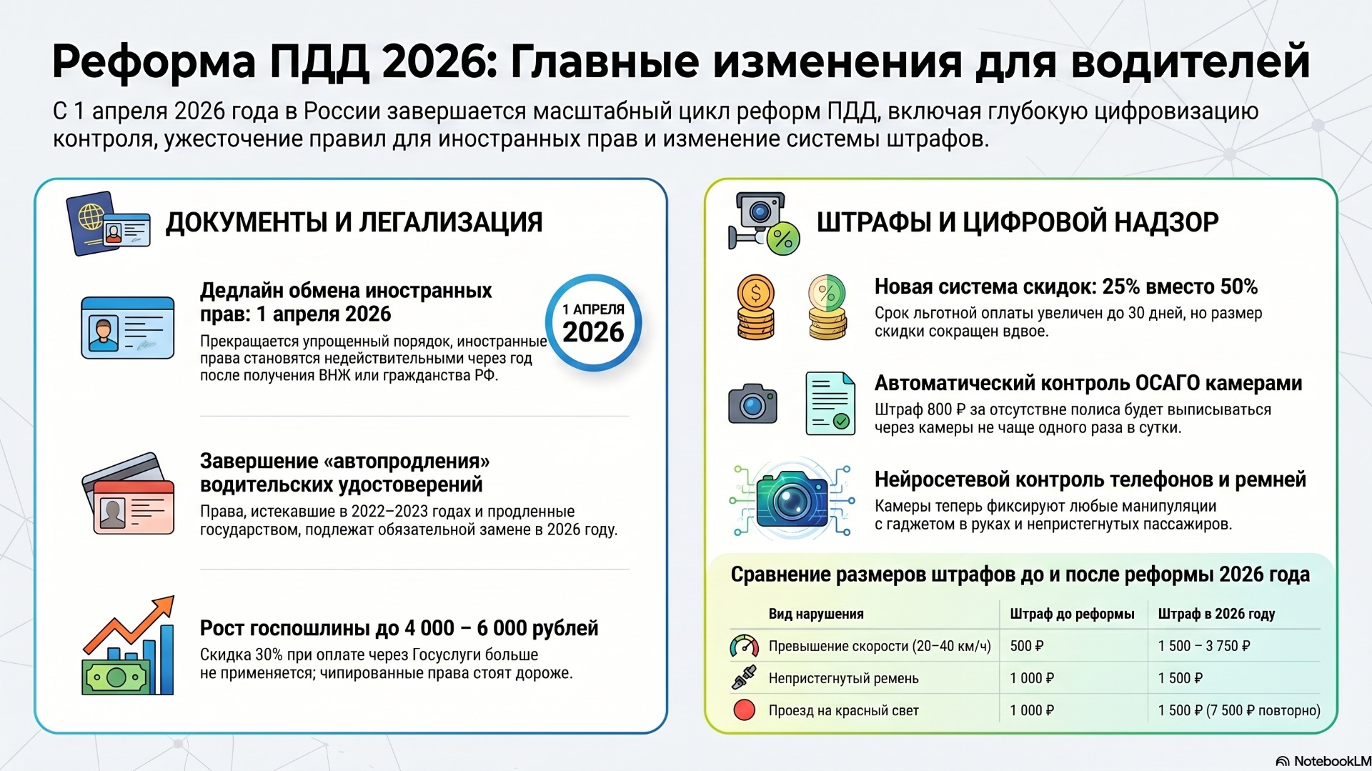 Изменения ПДД с 1 апреля 2026