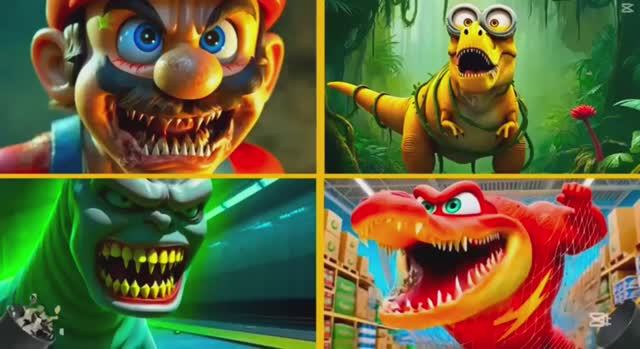 МУЛЬТИКИ ПРО МАШИНКИ и Монстров: ДИНО МИНЬОН против Маквин Крокодил, Марио и Паровозик Томас 🦖🚗