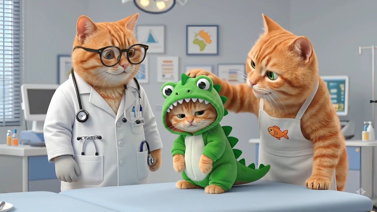 Уборка голубого океана: Трогательная кошачья история с мамой и котёнком