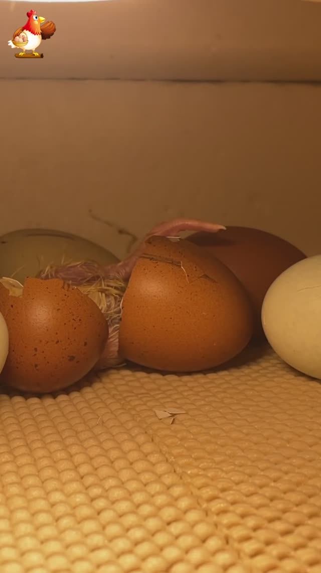 Рождение цыпленка за 1 минуту в инкубаторе вар.13