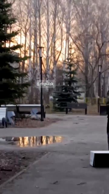 😀 Мужик выгуливает микроволновку в аллее на Промышленной. Весна — она такая.