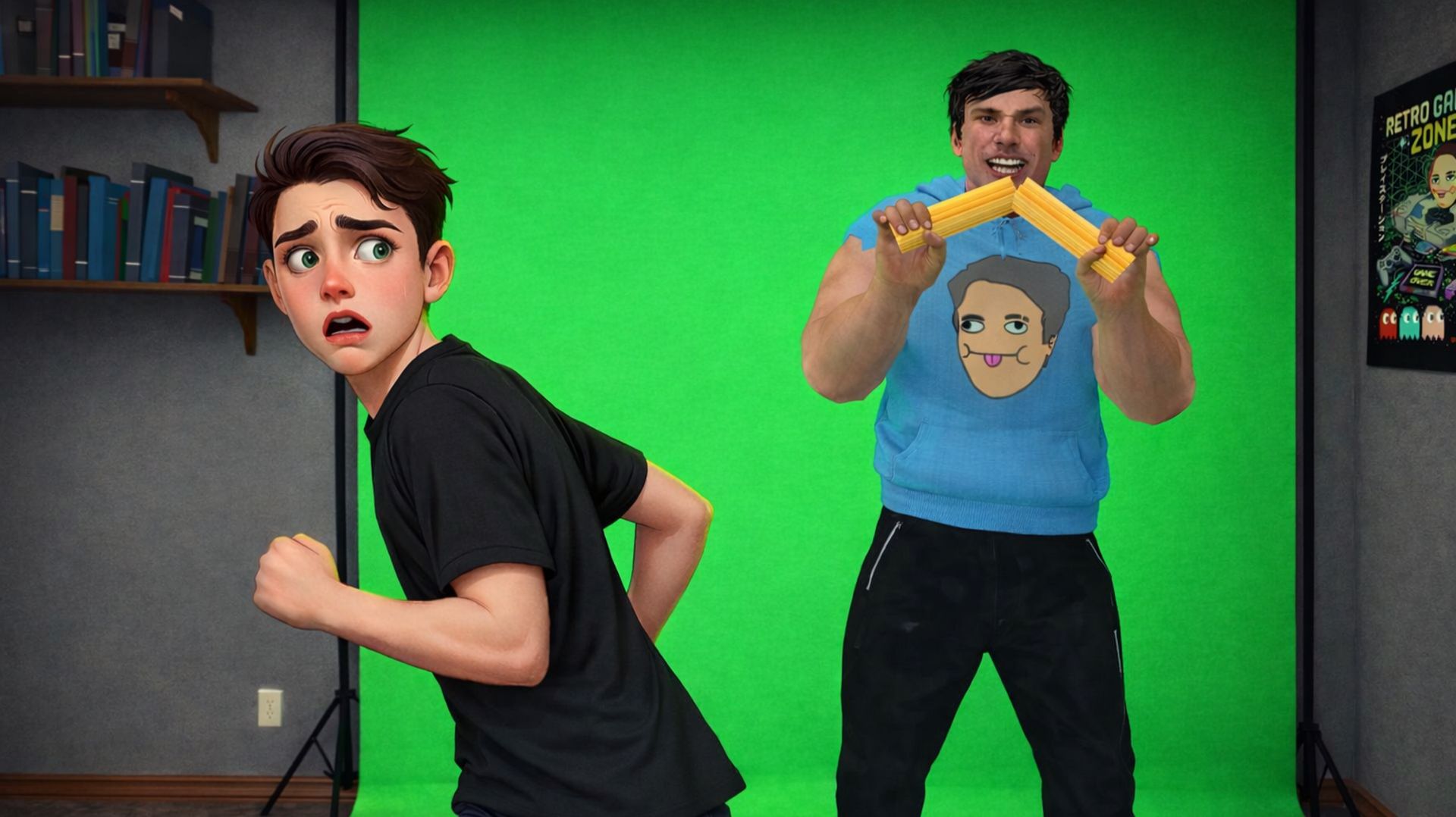 Холи Баам Стал ГигаЧадом и Заставил Скулбоя Ломать Спагетти! Обновление Игры Побег от Блогера!