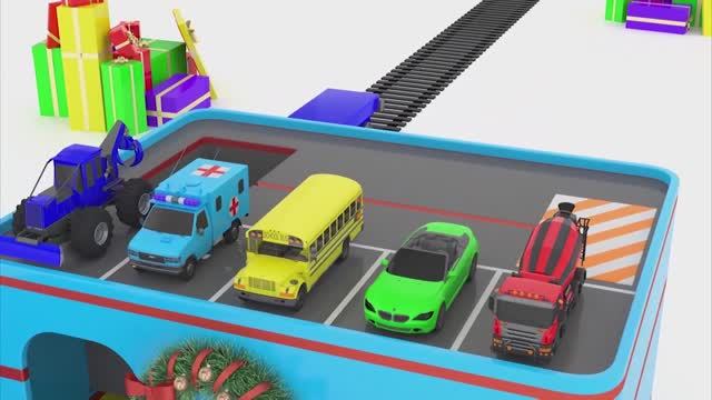 Детские цвета с транспортными средствами. Детские цвета автомобилей. Парковка транспортных средств