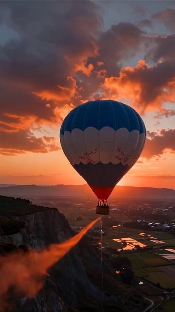 Полёт на воздушном шаре на закате воздушныйшар закат приключение
