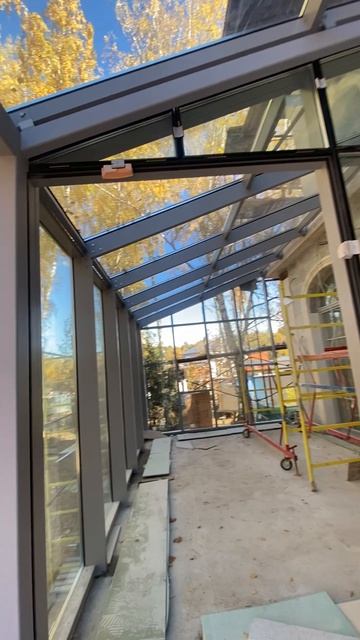 Монтаж зимнего сада из алюминиевого профиля