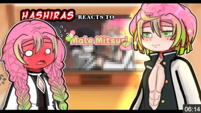 Hashiras React To Male Mitsuri🙎🌸, Gacha Life 2, Demon Slayer, React Video, Kny