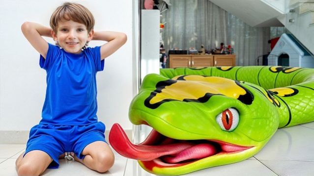 Дикие животные в моей комнате: Учим звуки и факты с Евой и Алексом