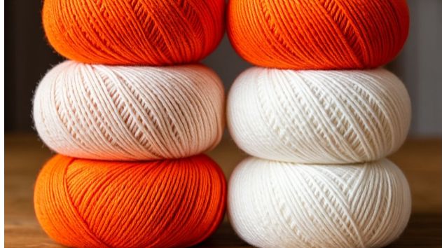 Корзинка с цветком из пряжи и фоамирана