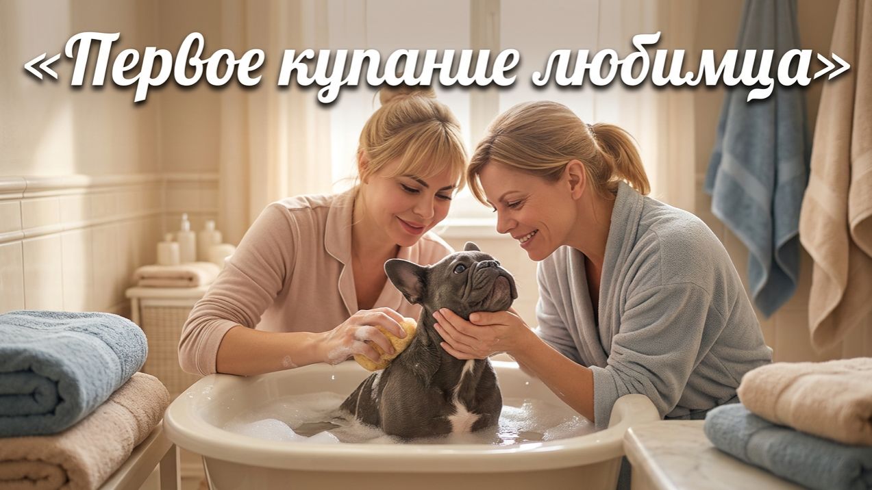 искупали нового члена семьи