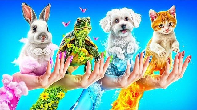 Я спасла животных 4 стихии! Огонь, Вода, Земля и Воздух!