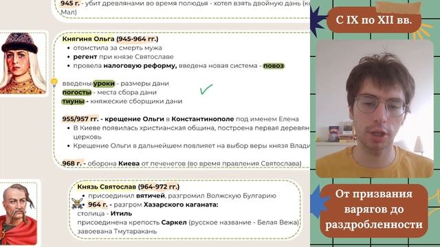 Повторение IX-XII вв. Первые князья, Крещение Руси