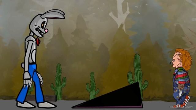 Mr. Hopps Vs Mr. Stripes Vs Pyramid Head CARTOON CAT Scp 999 Jason Freddy Michael Jeff Dc2