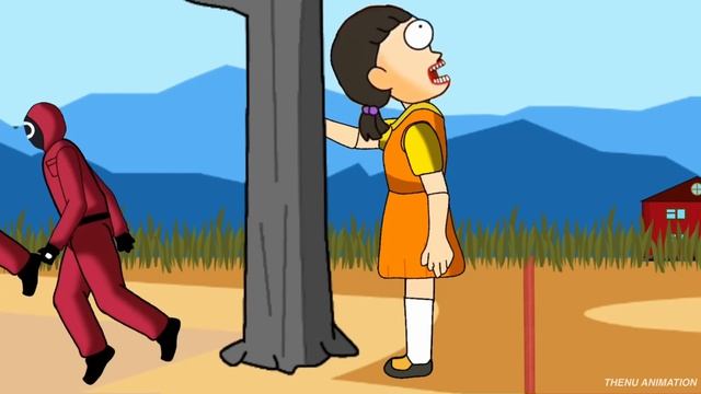 Squid Game Vs Cartoon Cat  Squid Game Animation  어몽어스 오징어 게임