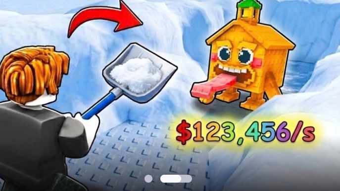 ИГРАЮ В ИГРУ ЛОПАЙТЕ СНЕГ ДЛЯ МОЗГОВ В ROBLOX!