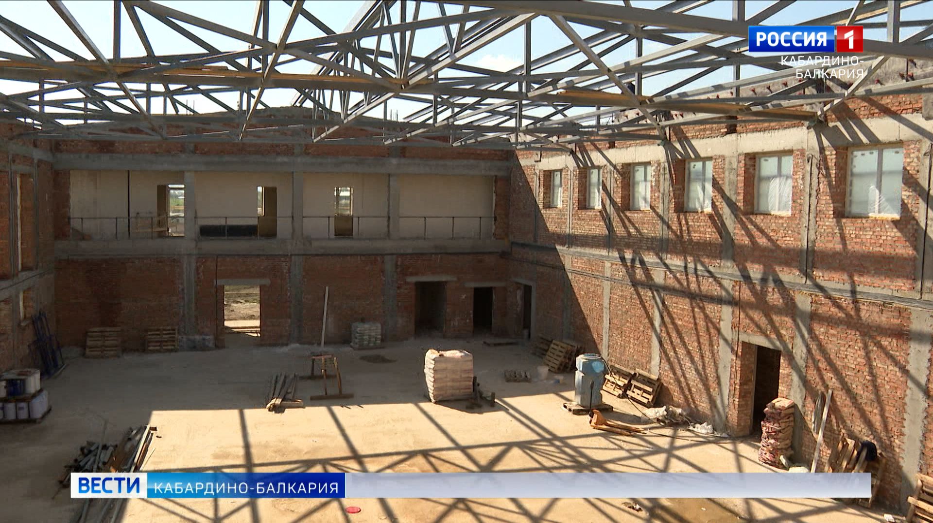 В Баксаненке продолжают строительство современного физкультурно‑оздоровительного комплекса