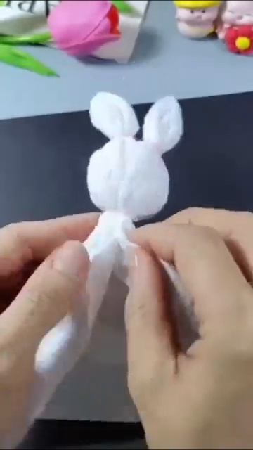 #заяц из салфеток