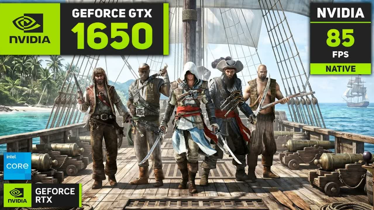Assassin's Creed IV: Black Flag | GTX 1650 на I5-13600K | 1080p