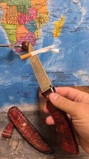 Мастер Денис Кузнецов. Клинок отковал Павел Логинов, сталь Х12Ф1. Заточка ножа на Профиль К4.  #НОЖ