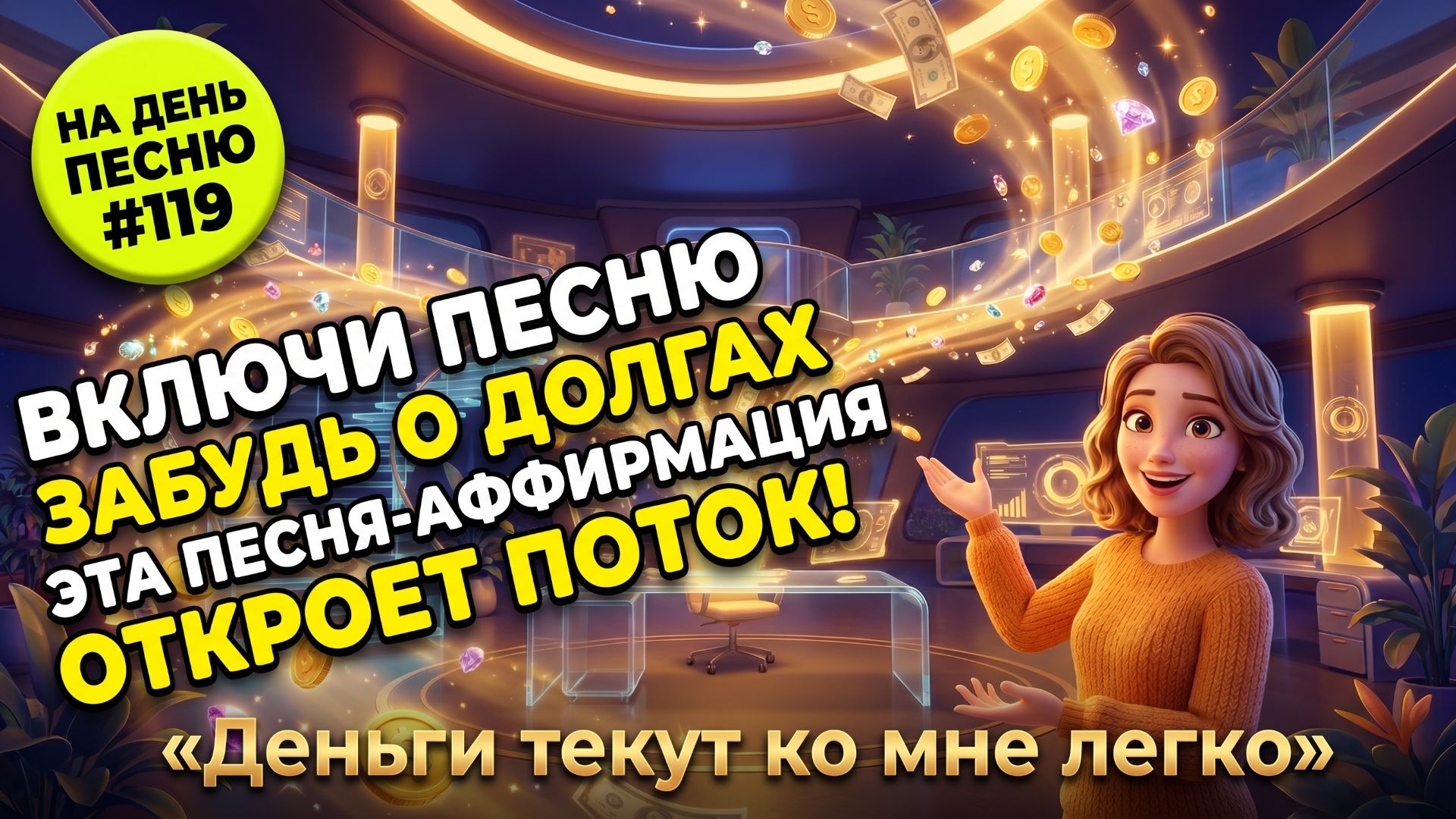 НА ДЕНЬ ПЕСНЮ #119 | Мощная ПЕСНЯ-АФФИРМАЦИЯ на богатство | 