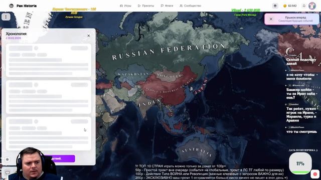 Pax Historia за СТРАНЫ разные по РП Современность