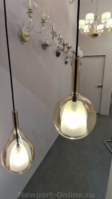 Подвесные светильники NEWPORT 7230, цвет стекла янтарный