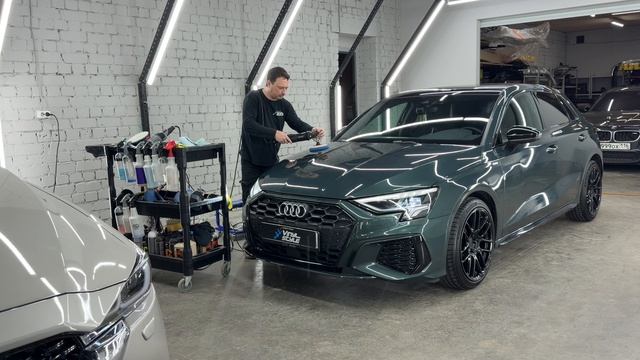 Полировка кузова и нанесение керамики на кузов автомобиля  Audi A3 — часть 1