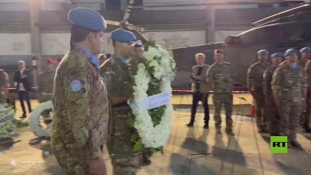 مراسم وداع جندي فرنسي من