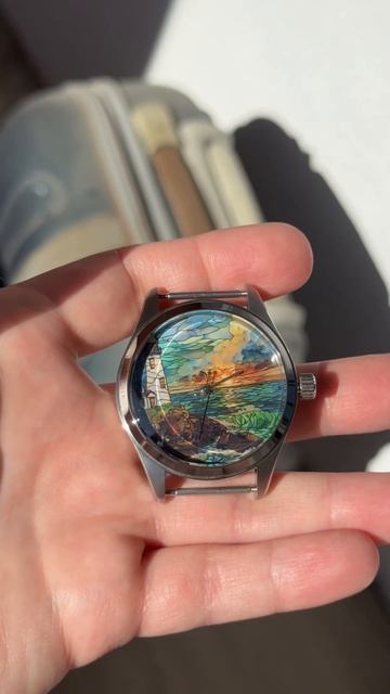 Часы Ракета-Patek Philippe эмаль (сапфир+сталь)